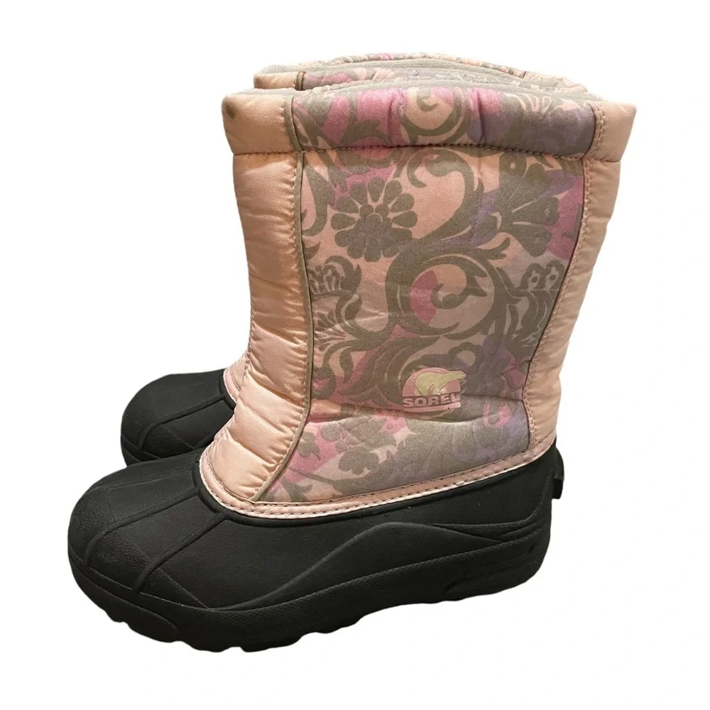 Sorel‎ Pink Snow Command Insulated Boots Youth Size 4
